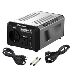 K KRIËGER 350 Watt Voltage Transformer, 110/120V to 220/240V Step Up Step D - Afbeelding 1 van 8