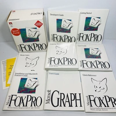 Microsoft Visual Fox Pro Professional Edition VERSION 2.5 -1993 Book Set-VINTAGE - Image 1 of 4