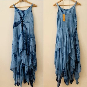 NWT Sakkas Women's Dress Plus Size Tie Dye Hippie Festival Corset Handkerchief - Bild 1 von 13