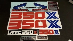 1987 HONDA ATC 350X fender frame STICKER DECALS 1985 1986 fenders warning hrc - Picture 1 of 1