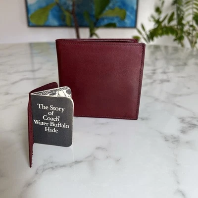 Cartera Monedero COACH Vintage Hombre Water Buffalo Borgoña Agua Búfalo 4829 Foto 1 de 4