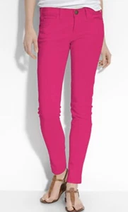 Current Elliott Elliot The Ankle Skinny Pink Bright Rose Denim Jeans-Size XS W25 - Picture 1 of 12