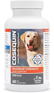 Nutramax Cosquin DS Chewables Plus MSM Tablet, Chicken Taste, 60-Count BBD 03/28 - Picture 1 of 8