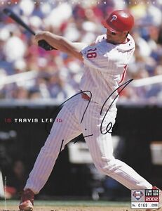 Travis Lee Autographed Signed 8.5x11 MLB Phillies Phan Photo - LIMITED!  w/COA