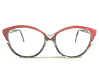Vintage Buffalo Horn Eyeglasses Frames Striped Grey Pink NOMIS 54-17-135