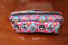 Owl Pattern Pencil Case. Pink Blue. WHSmith. Used.