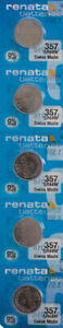 5 x Renata 357 Watch Batteries, SR44W Battery | Shipped from USA