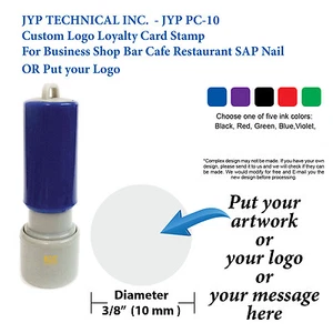 Custom Logo Loyalty Card Stamp For Business Shop Bar Cafe Restaurant SAP Nail - Picture 1 of 3