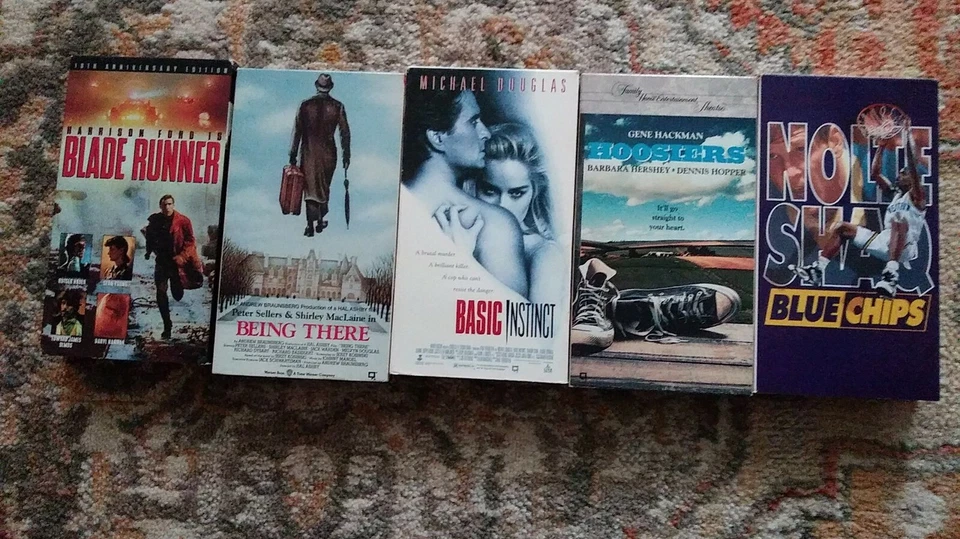 Lot Basic Instinct VHS Blade Runner anniversary being there hoosiers blue chips - Image 1 of 1