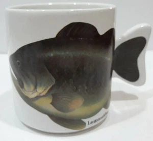Vintage Salamander Coffee Mug LARGEMOUTH BASS Tail Handle 1990 Bass Fishermen ๐ฃ - Picture 1 of 11