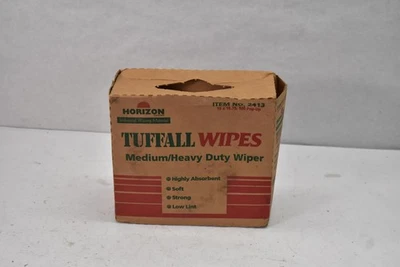 Toallitas Horizon Tuffall de alta resistencia de 10" x 16,75" artículo emergente 2413 caja abierta Foto 1 de 4