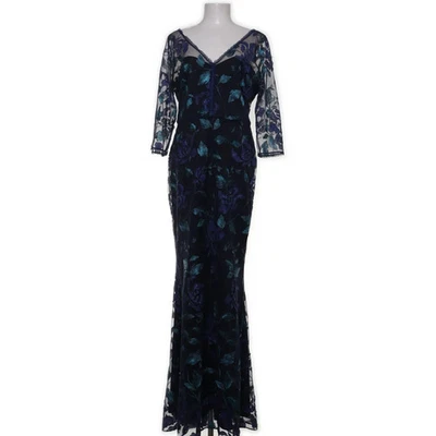 Marchesa Notte, Kleid, Größe: 38, Blau/Mehrfarbig, Nylon/Polyester, Paisley -iJB - Bild 1 von 4