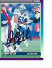Andy Heck Signed 1990 Score #160 - Seattle Seahawks