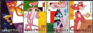 Estampillas de Albania 2006. The Pink Panther. Dibujos animados, película - conjunto montado sin montar o nunca montado - Imagen 1 de 1