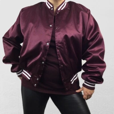 Vintage Taylor blank satin bomber jacket deadstock womens xxl unisex fit - Image 1 of 4
