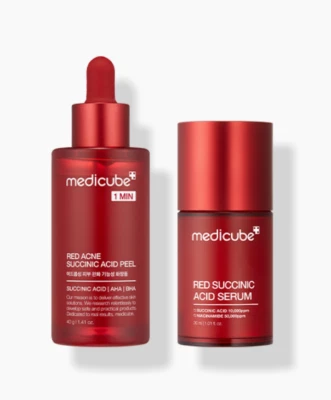 Medicube Red Succinic Acid Serum 30ml Peeling 40ml K-Beauty - Imagem 1 de 4