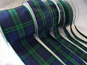 Berisfords BLACKWATCH TARTAN 7 10 16 25 40 70mm Scottish Approved design ribbon - Picture 1 of 3