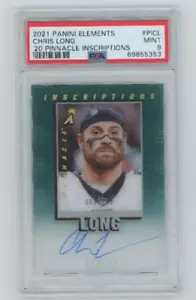 Panini Elements 2021 inscripciones Chris Long '20 Pinnacle PSA 9 64/100 - Imagen 1 de 2