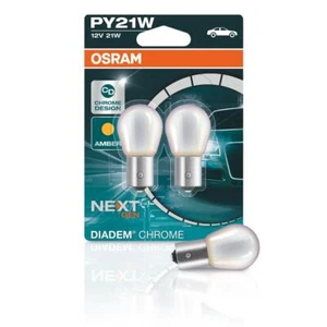 OSRAM Diadem Cromo Kit Intermitente Lámpara Bombilla 2x PY21W 12V 21W BAU15s - Imagen 1 de 2