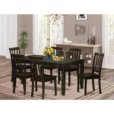 7  Pc  Dining  room  set  for  6-Dining  Table  with  Leaf  and  6  Kitchen ... - Image 1 of 4