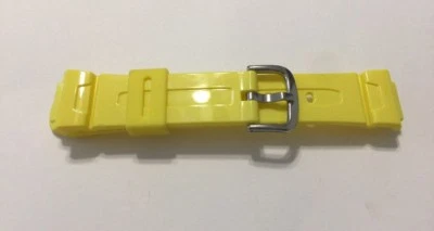 Correa de reloj de goma amarilla CASIO, 22 mm, 8" Foto 1 de 4