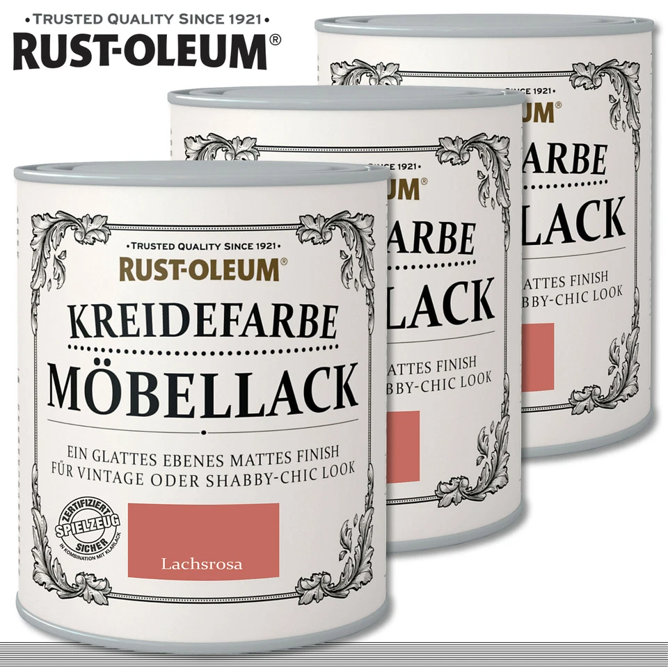 Rust-Oleum Kreidefarbe Möbellack - Lachsrosa, 750ml