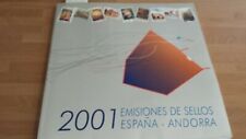 LIBRO OFICIAL DE CORREOS DE SELLOS ESPAÑA Y ANDORRA 2001** NUEVO CALIDAD DE LUJO