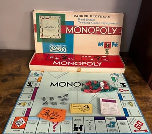 Monopoly Board Game by Parker Brothers  1961 Classic Original Complete Vintage  - Picture 1 of 2