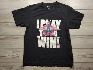 Uniqlo UT x Blizzard  D. Va Overwatch I Play To Win Men’s Black T Shirt Size S - Picture 1 of 4