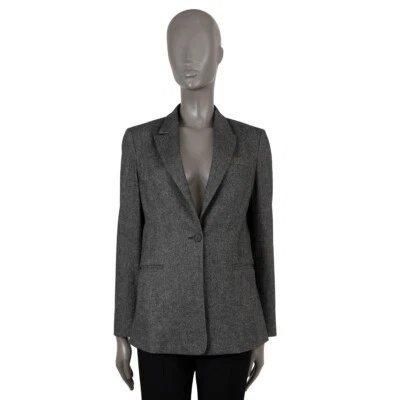 69620 Auténtico BRUNELLO CUCINELLI Negro Blanco Lana ESPIGA Blazer Chaqueta 42 M Foto 1 de 4