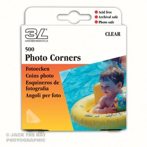 Photo Corners Self Adhesive Clear Album Mounts Acid-free Archive Safe x500 - Picture 1 of 1