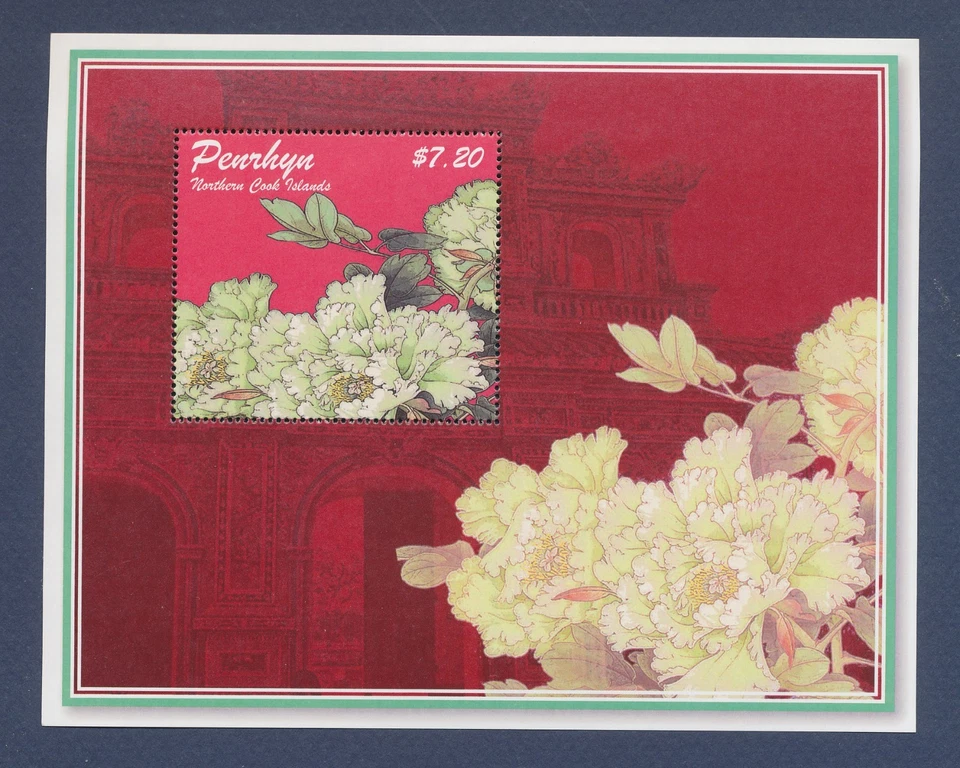PENRHYN - Scott 484 - MNH S/S - Flores Peonías - 2011 Foto 1 de 1