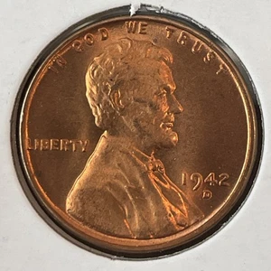 1942-D 1C RD Lincoln Cent F5742 - Picture 1 of 2