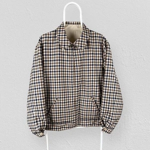 Chaqueta Harrington Aquascutum Reversible House Check Beige Para Hombre Mediana - Imagen 1 de 9