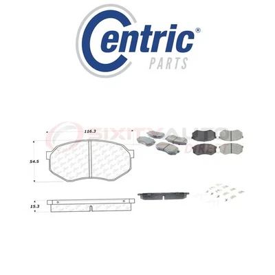 Centric Posi Quiet Ceramic Brake Pads w Shims for 1984-1986 Dodge Conquest cg Foto 1 de 4