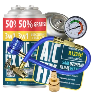 A/C FIX - Recambio 3 en 1 para Gas R1234yf con Sellador y Aceite - Imagen 1 de 5