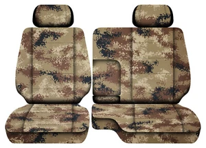 Truck bench seat covers digital camo tan fits 95-00Toyota Tacoma 60-40 seats+2HR - Foto 1 di 3