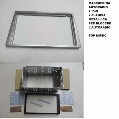 OPEL MOVANO DAL 2000 MASCHERINA 2DIN COLORE SILVER+PLANCIA METALLICA - Immagine 1 di 4