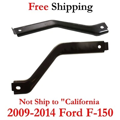 For 2009-2014 Ford F-150 Bumper Bracket Front Left & Right Side Steel Set 2pc Foto 1 de 4