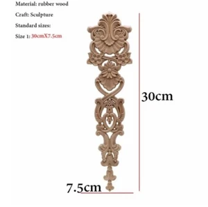1x Shabby Chic Flourish Furniture Moulding Applique Carving Onlay Wooden Cabinet - Bild 1 von 1