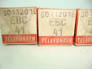 1X EBC41 TELEFUNKEN NOS/NIB TUBES, WITH <>, SEALED. SAME CODE - Picture 1 of 1