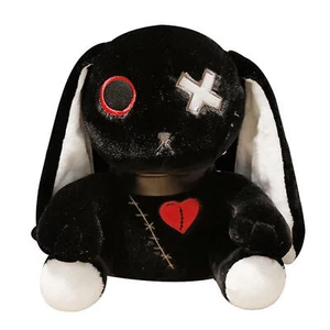 Creepy Bunny Plush Toy K Rabbit Doll Gothic Stuffed Animal Rabbit Halloween Gift - Picture 1 of 12