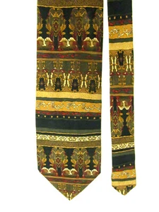 Dani Moda Maschile Men's Tie Multi Color 100% Silk 60" long 4" Wide - Picture 1 of 5