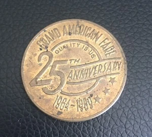 Grand American Fare 25th Anniversary Dollar 1964-1989 Coin Trade Token- #1 - Picture 1 of 2