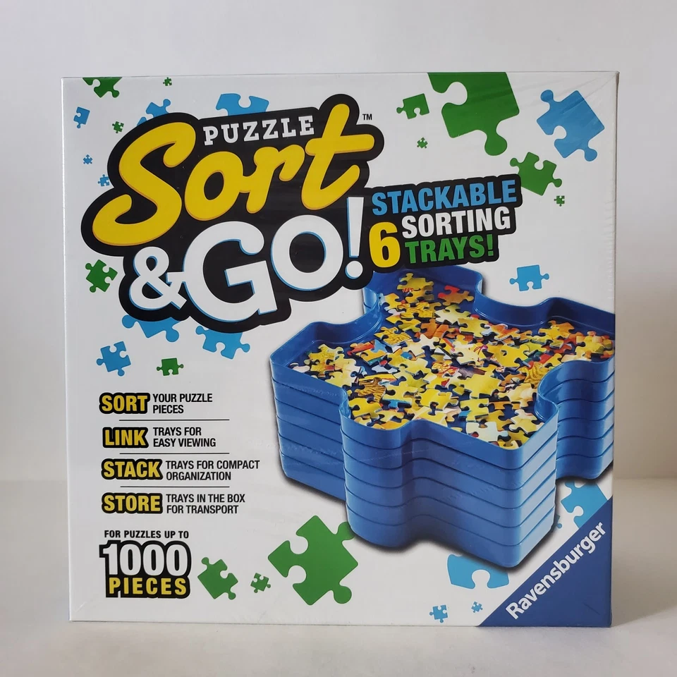 Ravensburger Sort & Go Jigsaw Puzzle - 6 Stackable Sorting Trays Cond