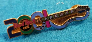 DENVER 2001 HAPPY NEW YEAR GUITAR NUMBERS Hard Rock Cafe PIN LE - Picture 1 of 1