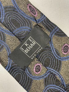 Ike Behar New York Men’s Tie Black 100% Silk Necktie - Picture 1 of 5