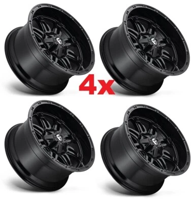 17 FUEL HOSTAGE GLOSS BLACK WHEELS RIMS D625 Foto 1 de 4
