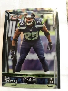 Earl Thomas 2015 Topps Chrom Karte Seattle Seahawks Baltimore Ravens NFL - Bild 1 von 9