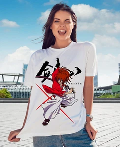 Rurouni Kenshin T-Shirt Samurai X Himura Anime Manga Sagara Yukishiro All Size - Picture 1 of 8